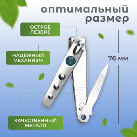 Pedicator's nippers, with a file, 7.6 cm, packing 12 pcs in a box, Mix drawing-1