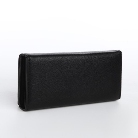 Women's wallet on a magnet, black color-1
