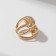 Ring Metal "Trend" drops, color gold, size 18
