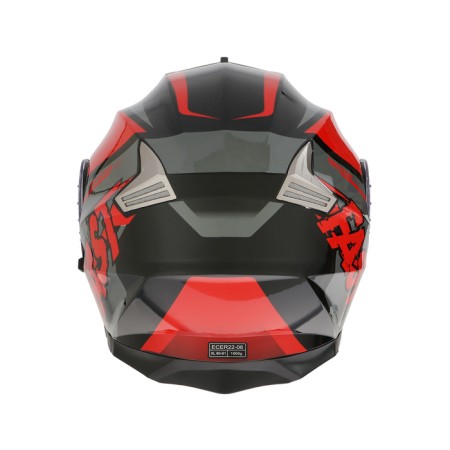 Modular helmet with two visors, size XL (60-61), model-BLD-160E, black and red-10