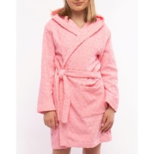 A dressing gown for a girl, height 140 cm, pink color