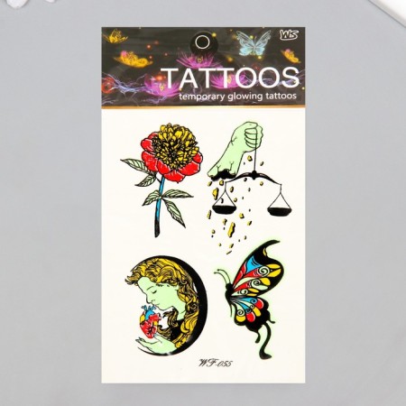 Tattoo on the body phosphorus color "heart choice" 14.3x7.5 cm-2