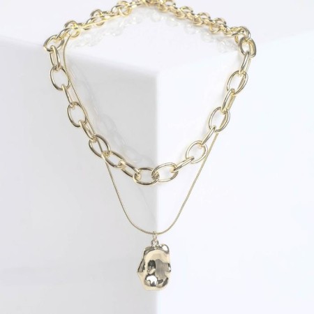 Piece "chain" crumpled amulet, color gold, l = 45 cm