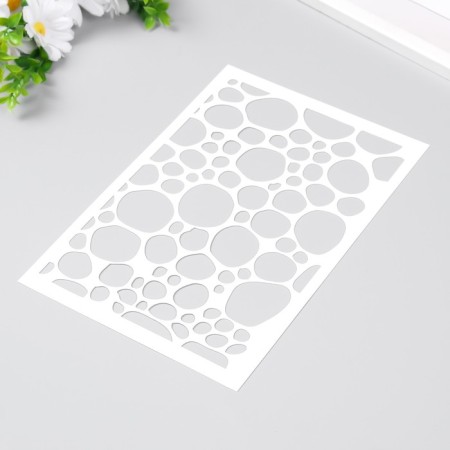Plastic stencil "pebbles" 24x16 cm-1