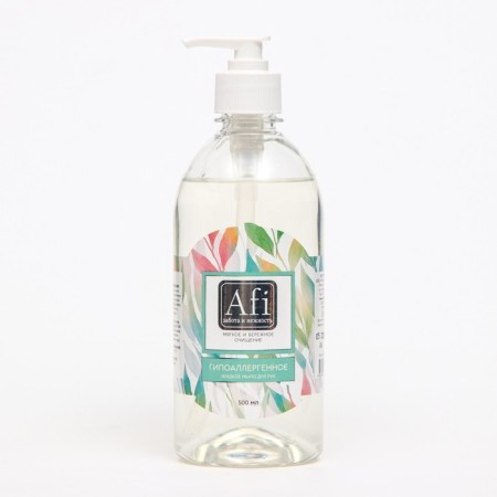 Liquid soap AFI hypoallergenic with a dispenser of 500 ml