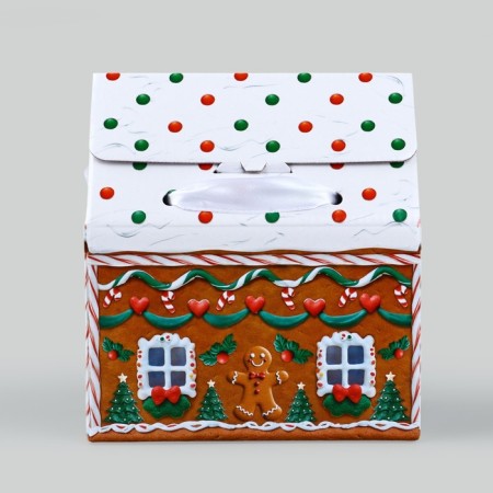 Box a gift New Year's folding "gingerbread house", 15 x 18 x 10 cm, New Year-2