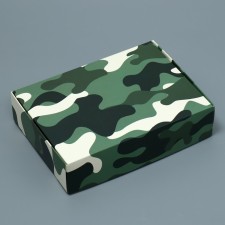 Gift folding box, packaging, “khaki”, 21 x 15 x 5 cm