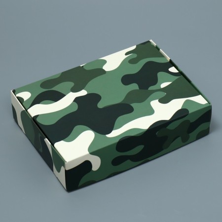 Gift folding box, packaging, “khaki”, 21 x 15 x 5 cm