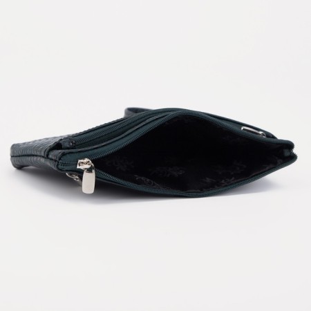 Women's wallet with lightning, dark green color-2