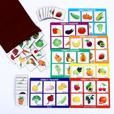 Game table lotto "Vegetables and fruits"-1