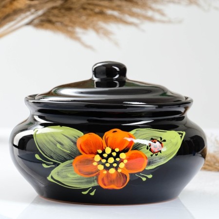 Set for Pskovsky Dumplings 1.4l / dish 34x25cm / 4x0.2l, ladybug-1