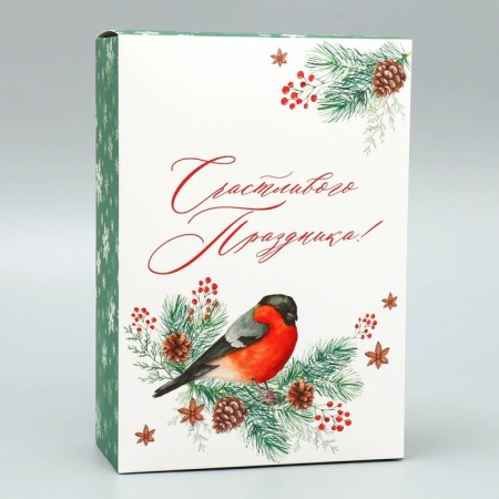 Folding box "Happy holiday", 16 x 23 x 7.5 cm, New Year-2