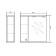 Cabinet-mirror quad (with backlight) left 55 15 cm x 55 cm x 70 cm