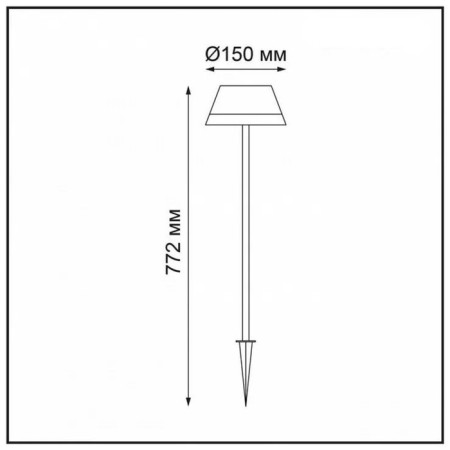 Landscape Lamp Novotech. Gonna, 10W, LED, 772x150x150 mm, black color-2