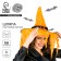 Halloween carnival hat with diodes, orange