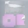 Gift box for flowers with a vase and PVC windows folding, packaging, "lavender", 23 x 30 x 23 cm