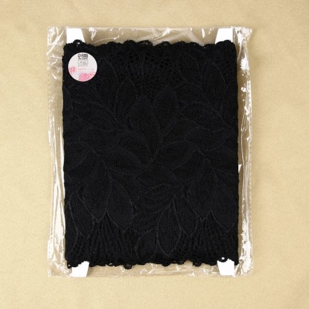 Lace elastic fabric, 185 mm × 2.7 ± 0.5 m, black color-3
