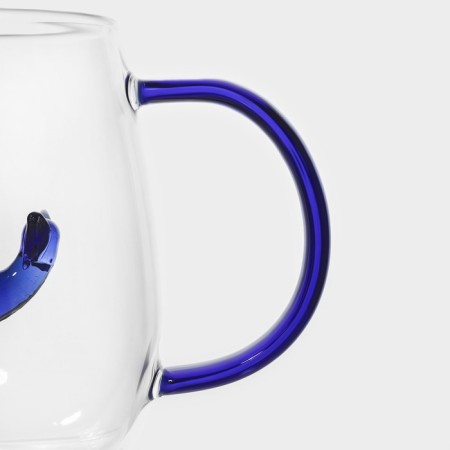 Glass mug with a figure at the bottom "Seren. Kit ", 350 ml-2