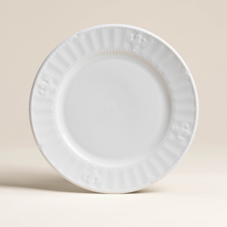 Set of porcelain plates SL Home "Vintage Frank", D = 22 cm, white color-1