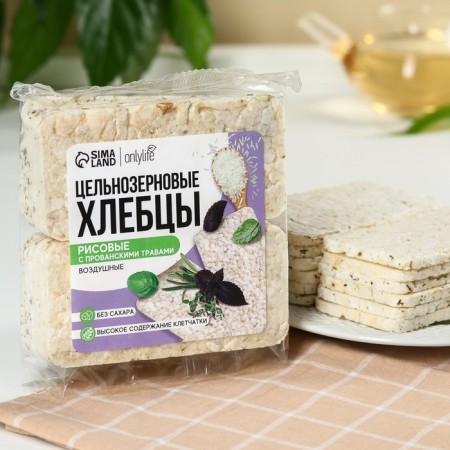 Air rice air with Provencal herbs, without sugar, 60 g.