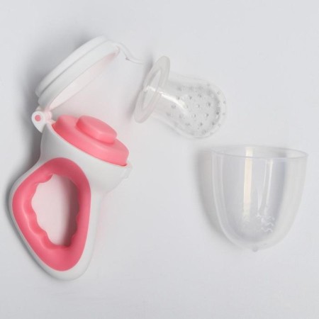 Nibbler for feeding, with silicone mesh, pink color-2