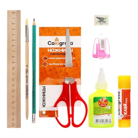 A4 labor folder, PVC textiles, with handles, folding, on Velcro, with a filling of 10 items, calligrata, PTR-10, "pencils"-11