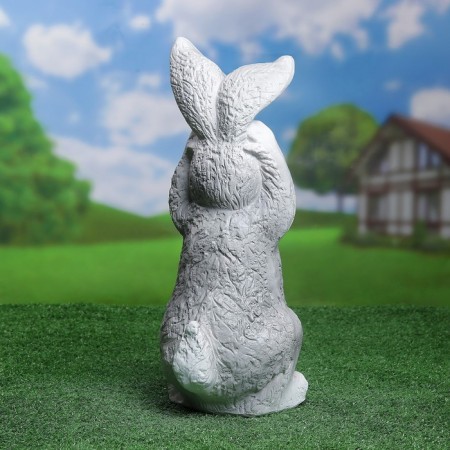Garden Figure "The Hare Eared" 18x18x42cm Gray-6