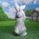 Garden Figure "The Hare Eared" 18x18x42cm Gray