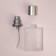 Glass bottle for perfume, with a spray, 30 ml, silver color