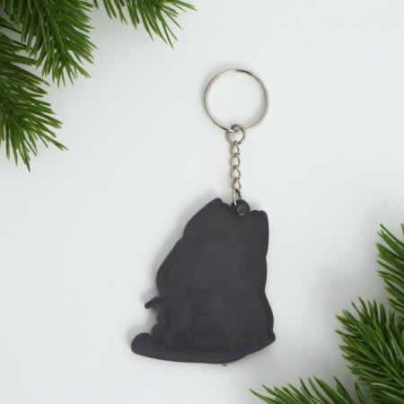 Key keychain, rubber, anime "Chibi", 6.2 x 5.3 cm-1