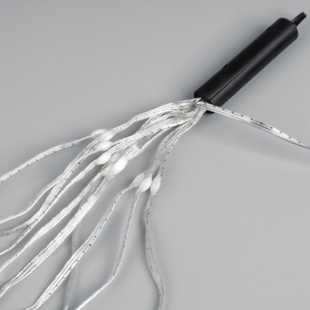 Smart garland "Horse tail" 10 threads of 1.5 m dew, IP20, silver thread, 150 LED, remote control, application, glow RGB, USB-8