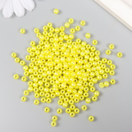Set of beads "needlework" plastic, diameter 5 mm, 25 g, yellow-1