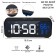 Clock - Electronic desk alarm clock: calendar, thermometer, hygrometer, 16.8 x 6.6 cm