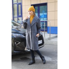Female coat, size 42, gray color