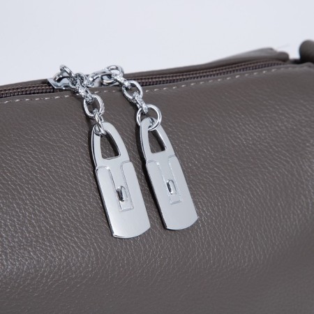 Cross-Bodi Bag on a zipper, dark gray color-3
