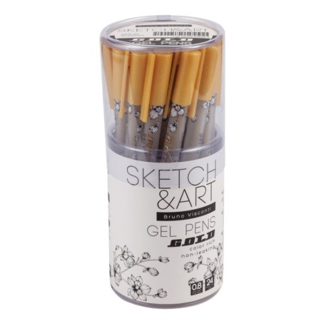 Gel pen sketch & art uniwrite.gold, 0.8 mm, golden-4