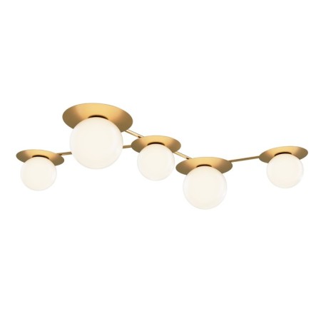 Ceiling light MayToni Mod291CL-05BS, E14, 5x40 W, 1238x646x224 mm, brass