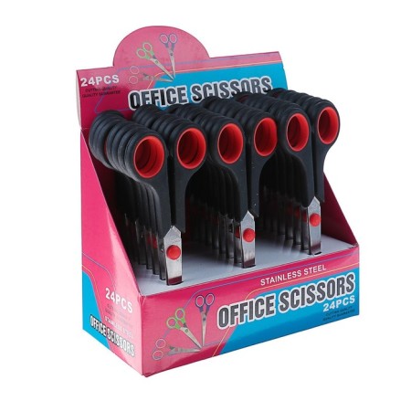 Chancellery scissors 17 cm, plastic handles, in a cardboard box-6