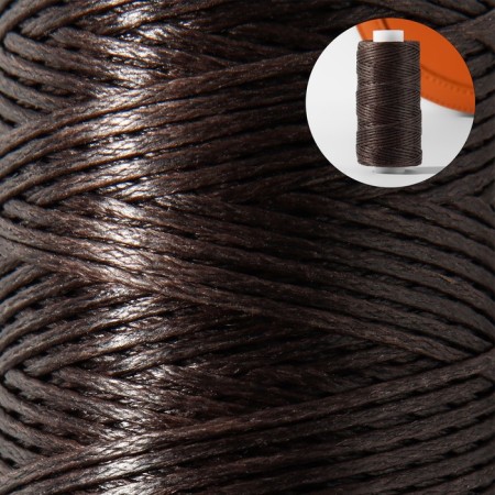 The threads are waxed, flat, 150d/16, 0.8 mm, 50 ± 2 m, brown color-1