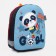 Baby backpack on a zipper, a reflective strip, blue color