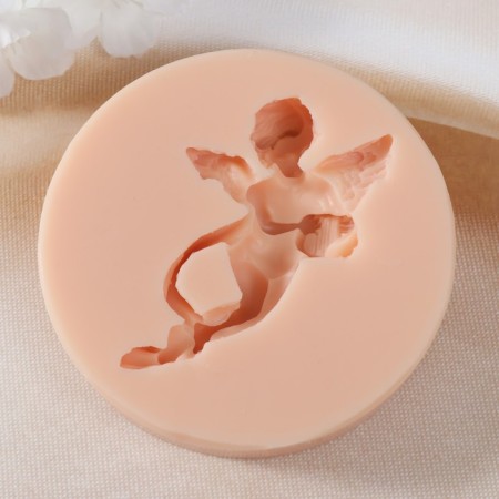 Mold Silicon "Angel with a harp" 8.4x5x1.7 cm-1