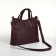 Bag-tout, 2 parts on zippers, external pocket, long belt, burgundy color