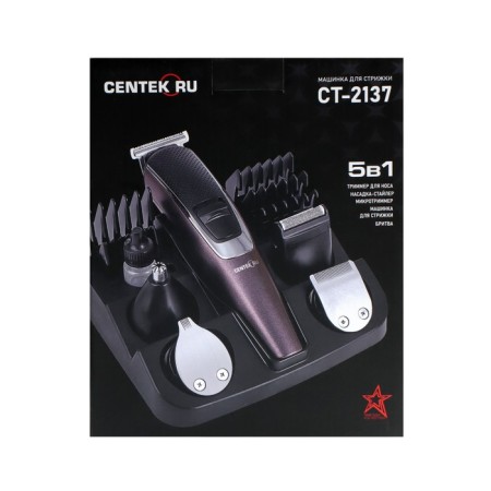 Машинка для стрижки Centek CT-2137, 5 Вт, 3/6/9/12 мм, нерж. сталь, от сети, чёрная-18