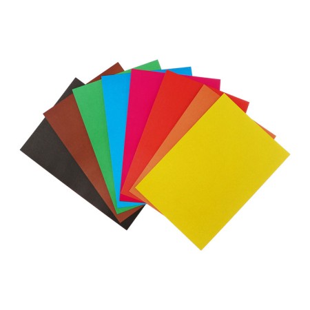 Cardboard of color A4, 8 sheets, 8 colors "Giraffe and Turtle", Non -merciful 200 g/m2, in the folder-6