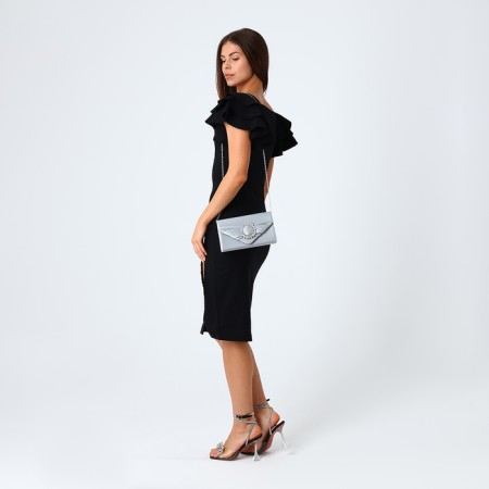 Female bag on a magnet, silver color-6