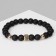 Bracelet Unisex "Bastion" beads, black color with gold, d = 7 cm