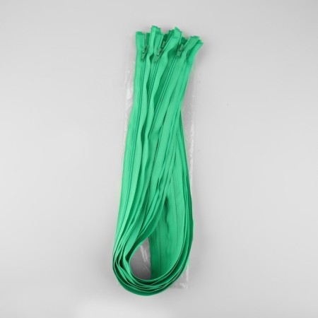 Lightning "Spiral", No. 5, detachable, automatic lock, 80 cm, green color-2