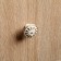 Handle button RK201, white, with a golden insert, 8 pcs TMP