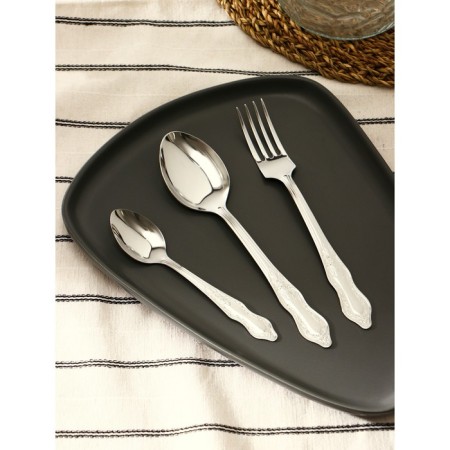 Set of cutlery "Slav", 18 items, thickness 1.2 mm, cardboard box, silver color