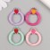 Carabiner Metal "Circle. Berry" mix 3.2x2.6 cm